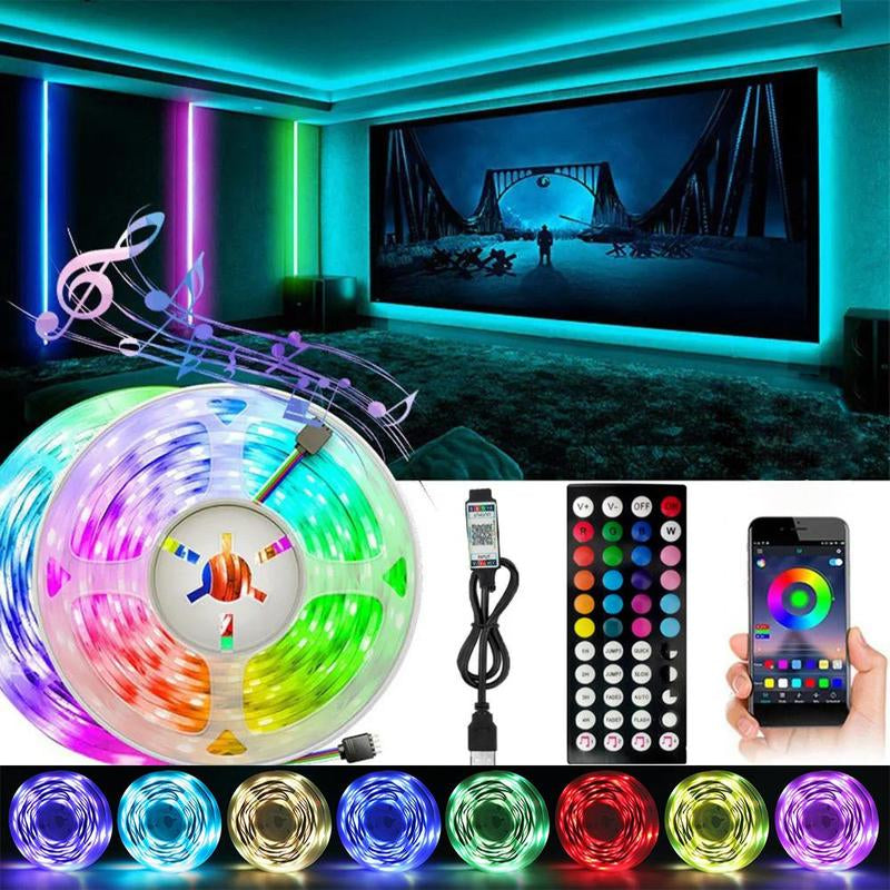 RGB LED Light Bar for Summer Gift, Smart App Control LED Light Bar with 44-Key Remote Control, TV & PC Backlighting for Bedroom, Living Room, Kitchen, Gaming Decorative Night Light