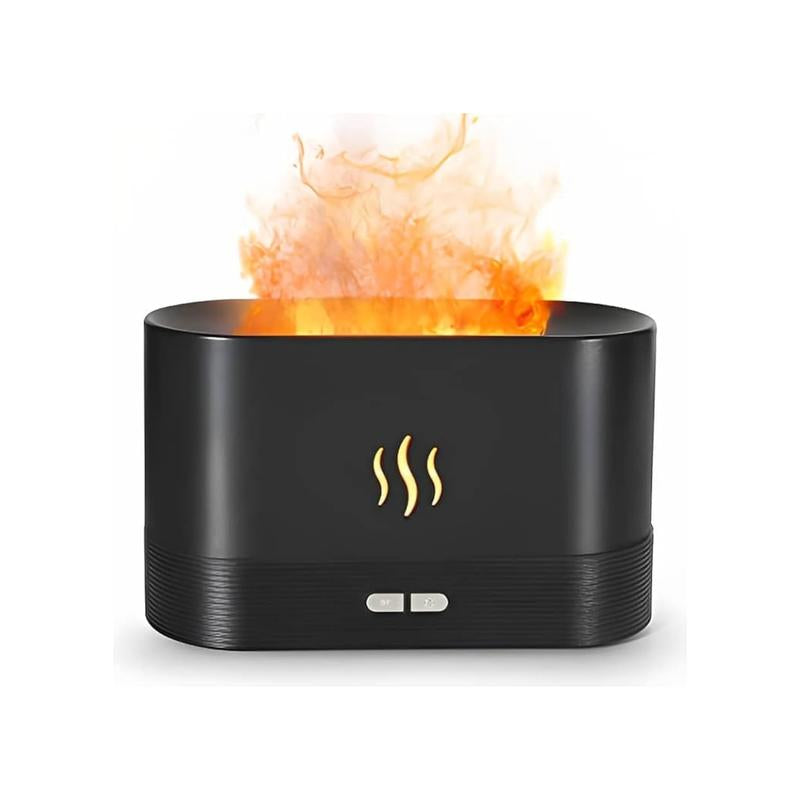 Flame Aromatherapy Essential Oil Diffuser & Humidifier—180Ml Cool Mist Desktop with Auto-Off Safety, Quiet for Home & Office